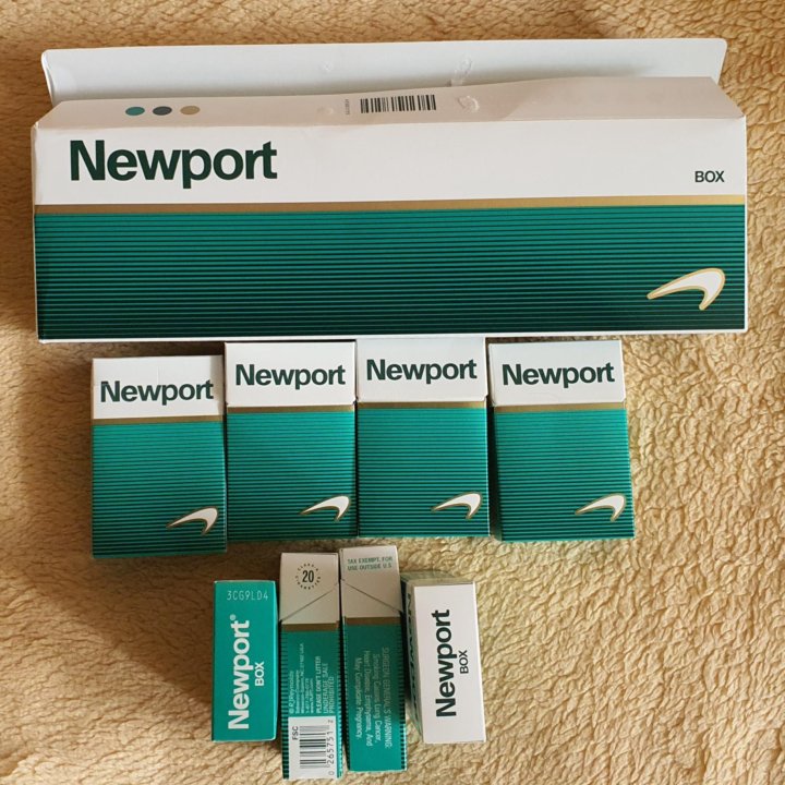 Пустые сигаретные пачки Newport для коллекции