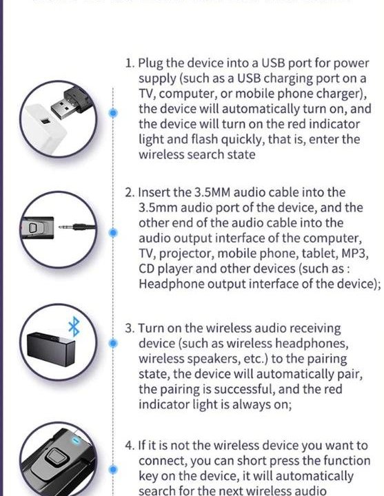Bluetooth 5,0 аудио приемник передатчик PS4