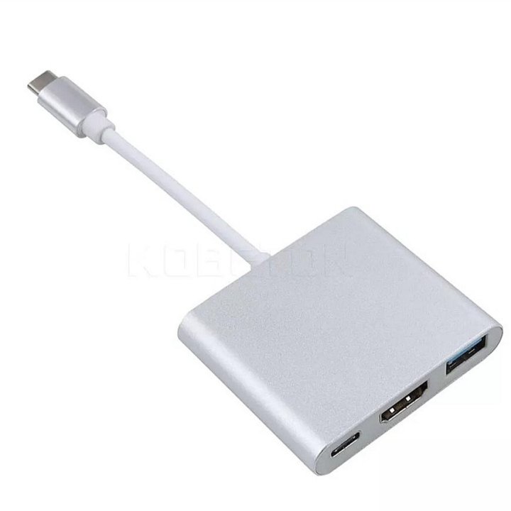 Переходник конвертер картридерUSB+Type-c в HDMI