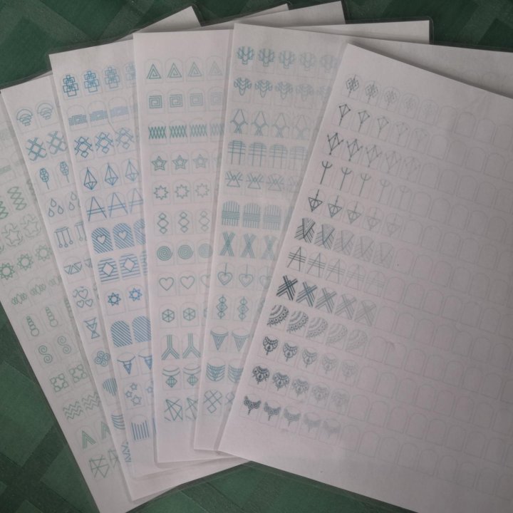 Набор тренировочных карт для росписи ногтей
