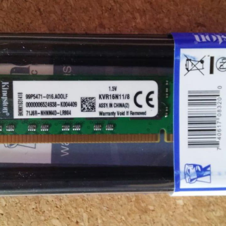 KINGSTON KVR16N11/8 DDR3 - 8ГБ 1600, DIMM