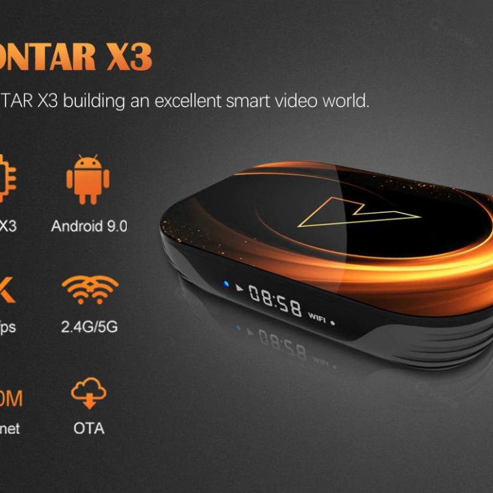 Vontar X3 (4/128GB, 8K) (Новая SmartTV приставка)