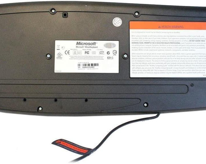 Клавиатура Microsoft Wired 500 чёрная разъем PS/2