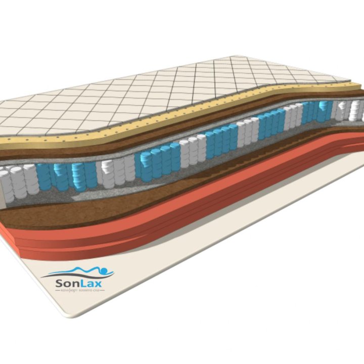 Матрас новый независимые пружины кокос латекс