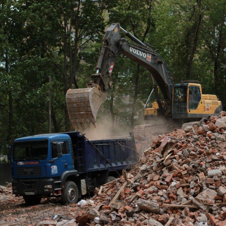 Демонтаж дома, снос здания, разбор металлоконструк