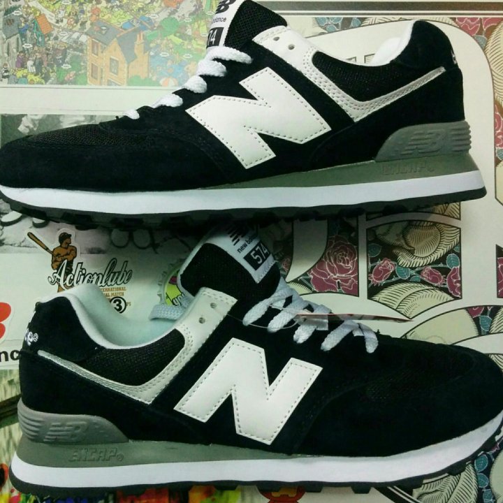 NEW BALANCE 574black and white