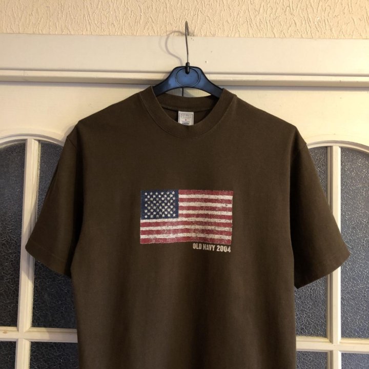 Old Navy коричневая футболка хлопок