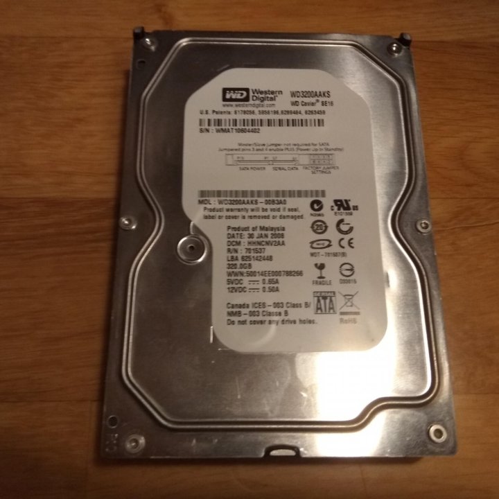 Western Digital 320 Gb, 2 штуки