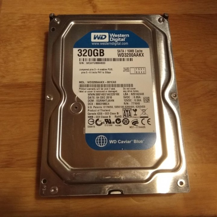 Western Digital 320 Gb, 2 штуки