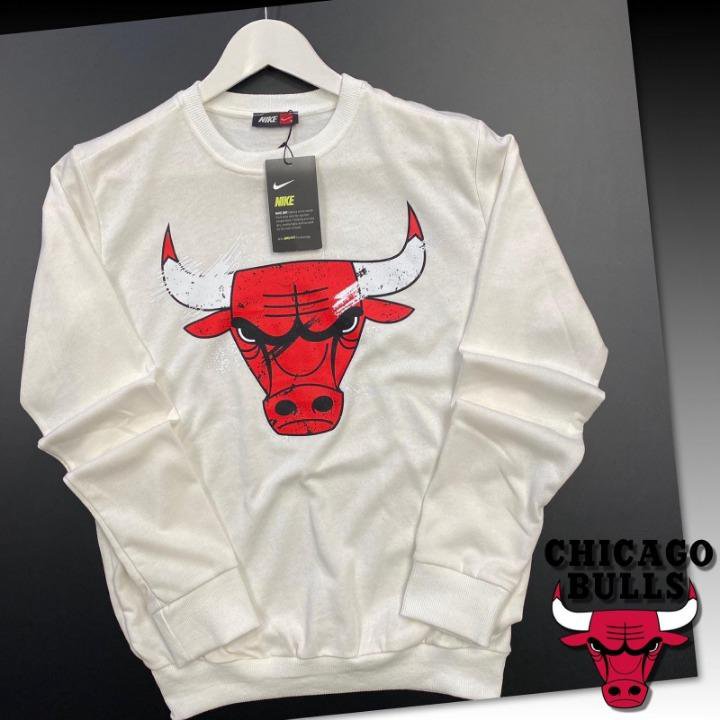 Толстовка свитшот NBA Chicago Bulls новая.Белая