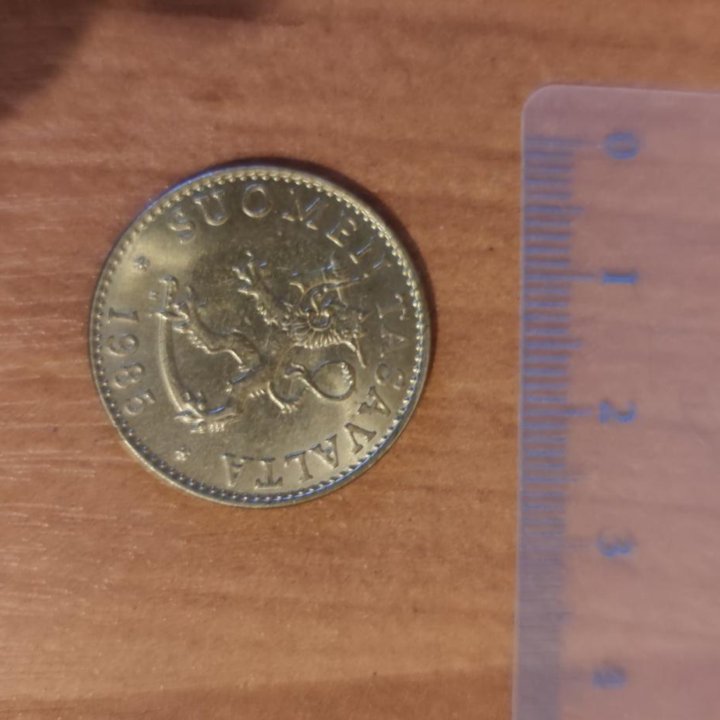 Монета 50 пенни suomen tasavalta 1985