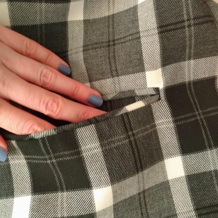 Костюм жакет (пиджак) юбка в клетку винтаж