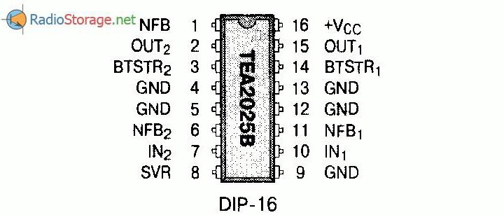 Микросхема TEA2025B УНЧ