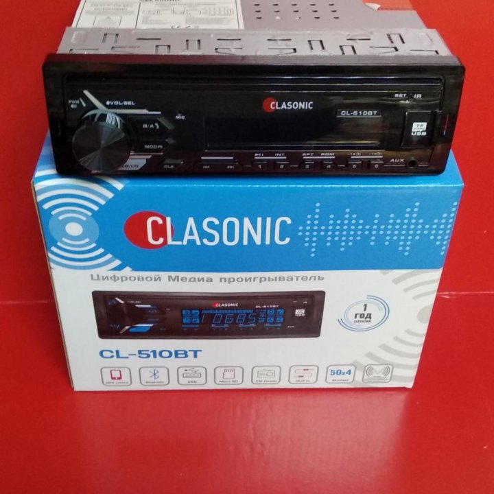 Оригинальная 1Din магнитола Clasonic CL-510BT