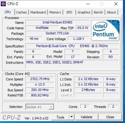 Процессор Pentium Dual-Core E5400