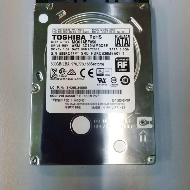 500Gb Toshiba [MQ01ABF050] для ноутбука