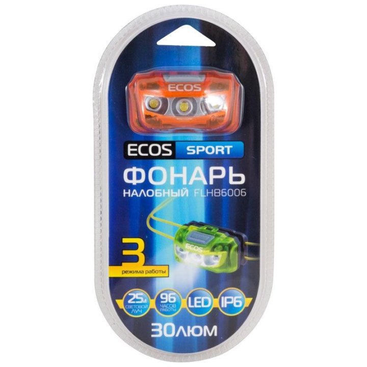 Налобный фонарь ECOS FLHB6006