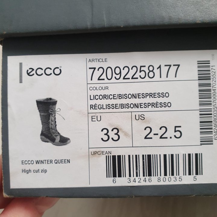 Сапожки ecco, geox