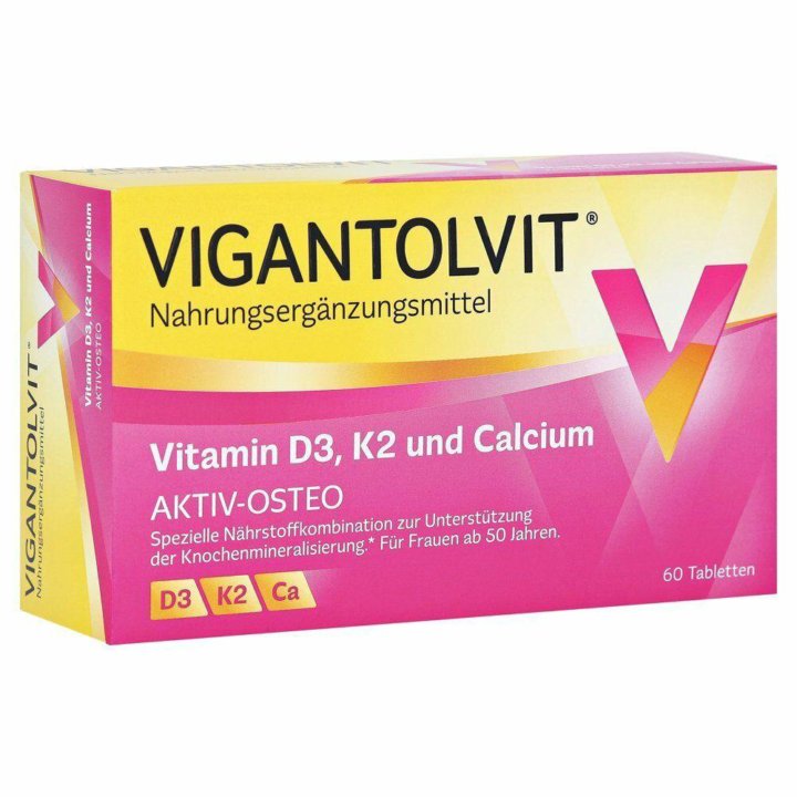 Vigantolvit Vitamin D3-K2-Calcium , 60 шт.