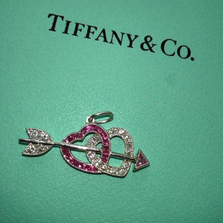 Кулон Tiffany бриллианты сапфиры