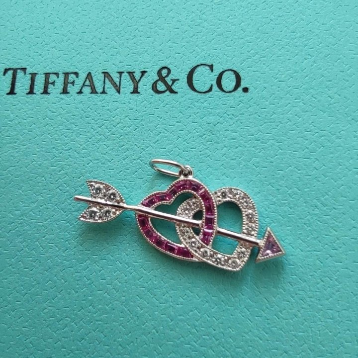 Кулон Tiffany бриллианты сапфиры