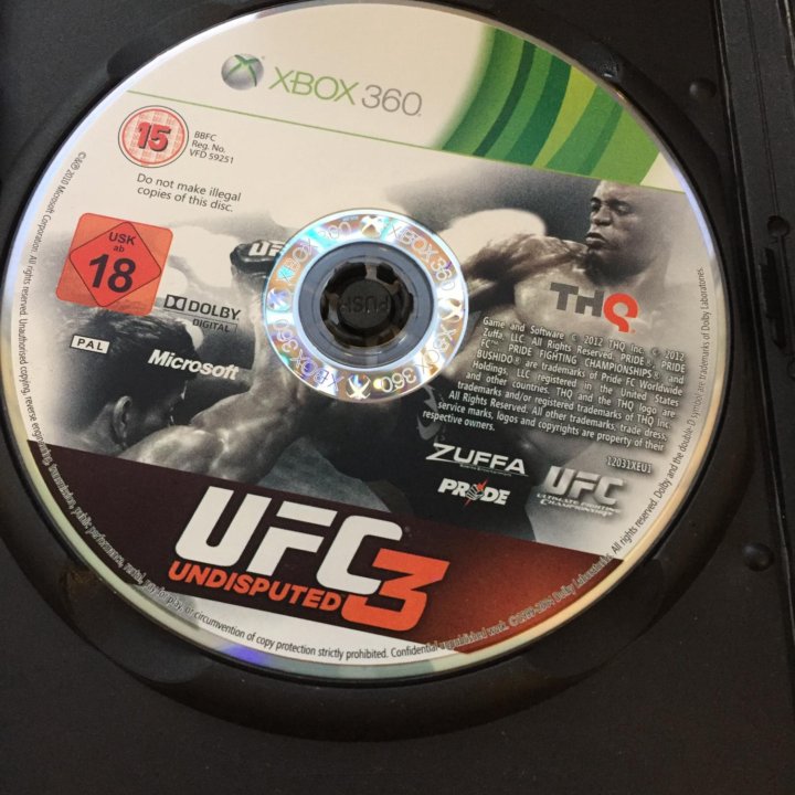 Ufc 3 Xbox 360 лицензия