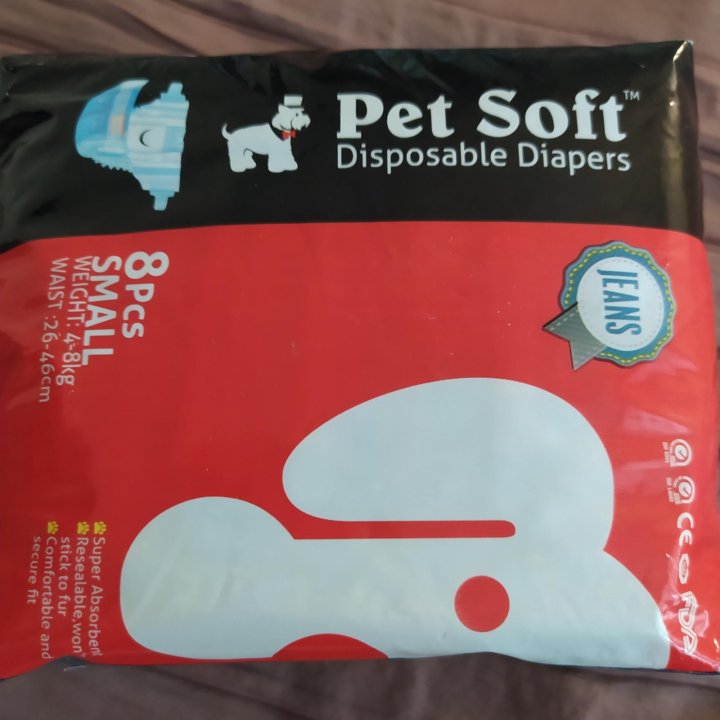 Подгузники для животных Pet Soft S