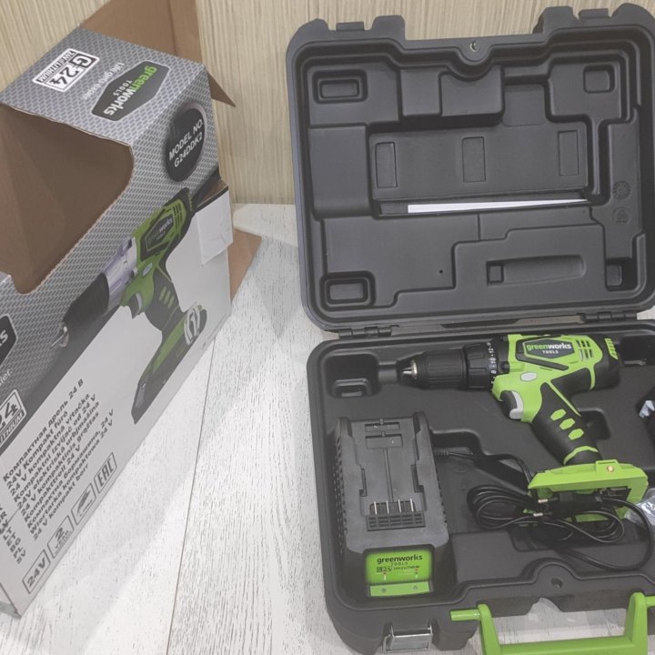 Шуруповерт greenworks G24DDK2