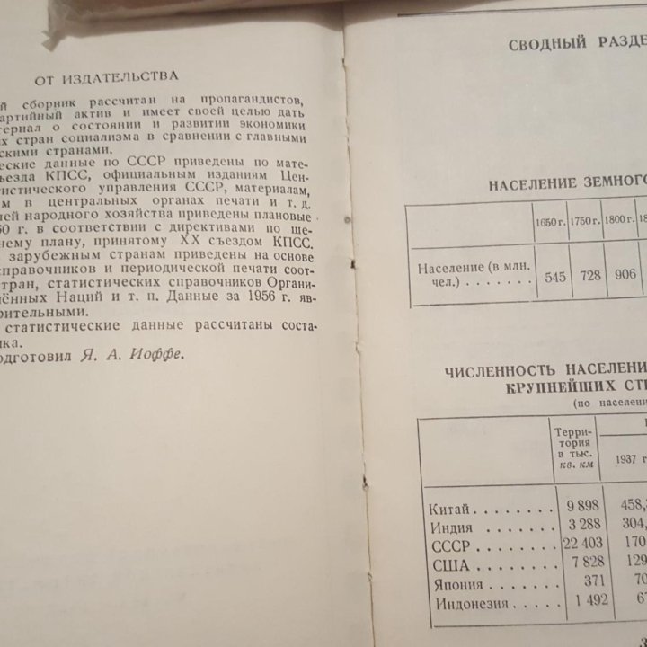 Книга Страны социализма и капитализма 1957г