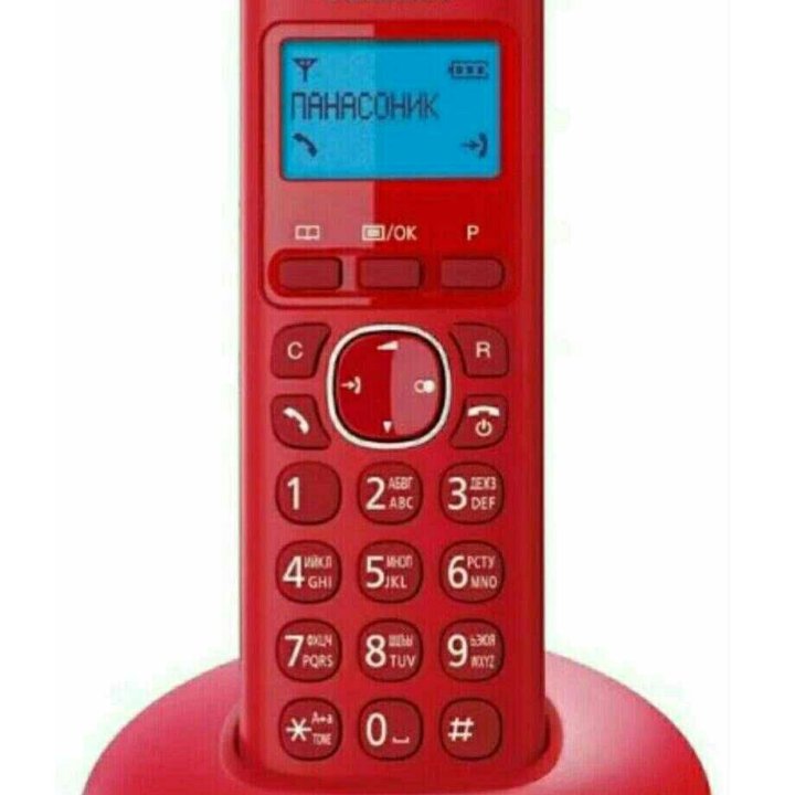 Радиотелефон Panasonic KX-TGB210RUR, красный. в Москве, цена 1 100 руб ...