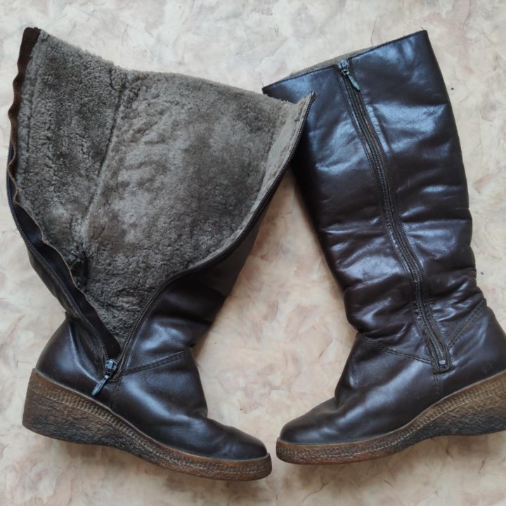 Сапоги кожаные