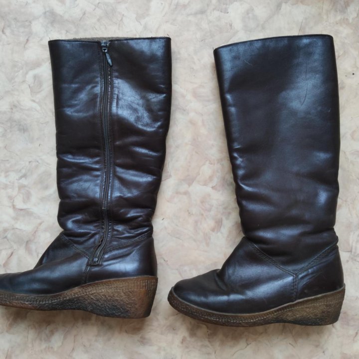 Сапоги кожаные