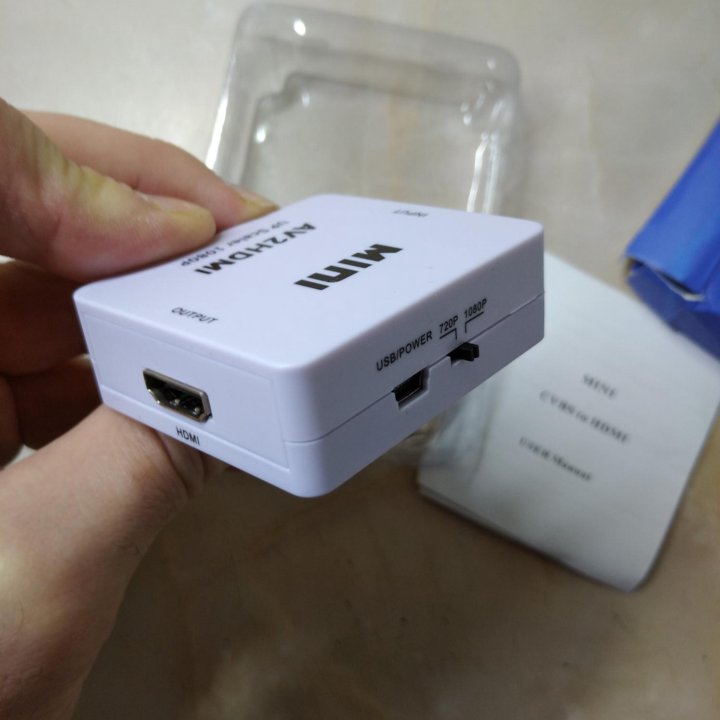 Переходник, конвертер, адаптер с RCA-видео на HDMI