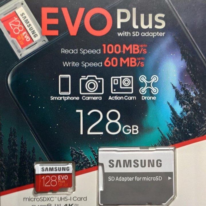 Карта памяти 128GB Samsung microsdxc Class 10