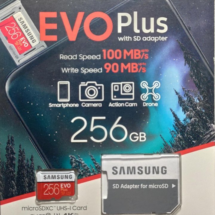 Карта памяти 256GB SAMSUNG EVO+ micro sdxc