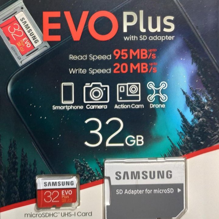 Карта памяти 32GB microCD Samsung EVO+