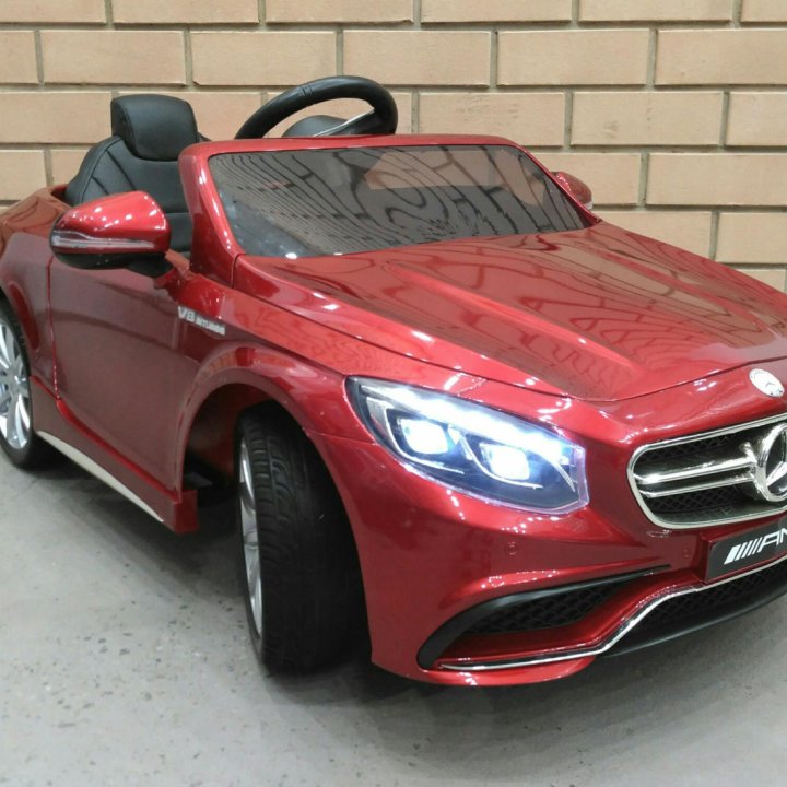 Детский электромобиль Mercedes-Benz S63 AMG красны