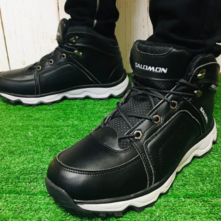 Зимние кроссовки Salomon черные Р41-46