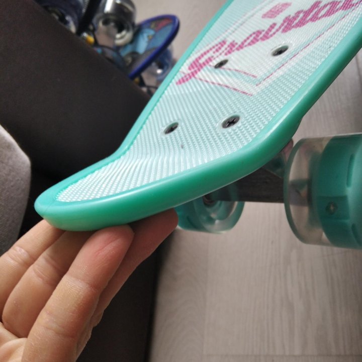 Скейт Penny board Fish 60см пенни борд с ручкой но