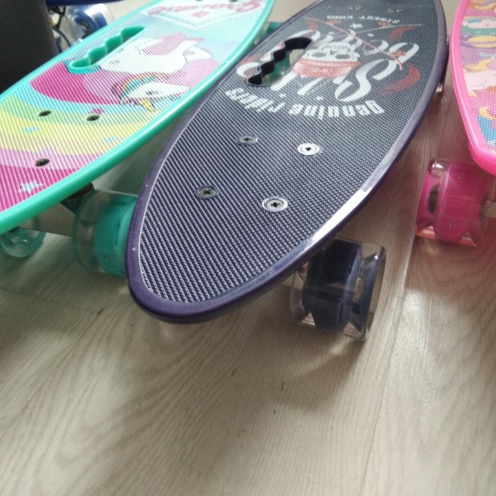 Скейт Penny board Fish 60см пенни борд с ручкой но