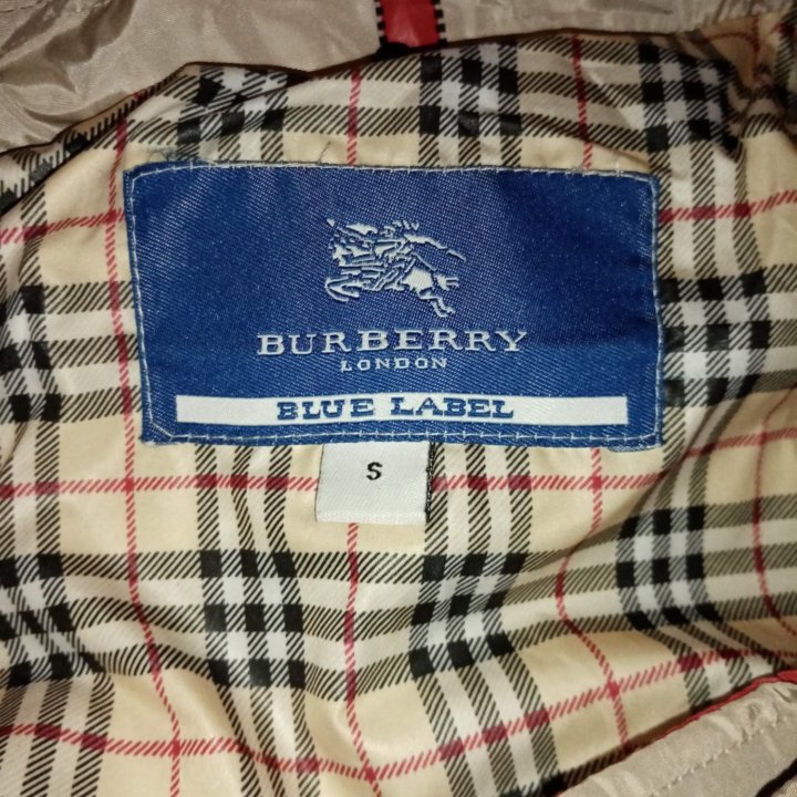 Burberry пуховик на тёплую зиму, межсезонье