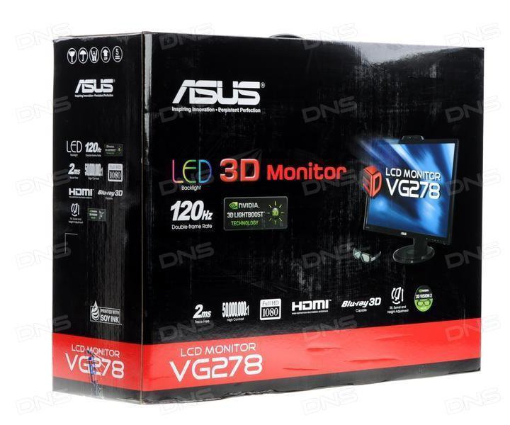 Монитор ASUS 3D vision2 VG278H с очками