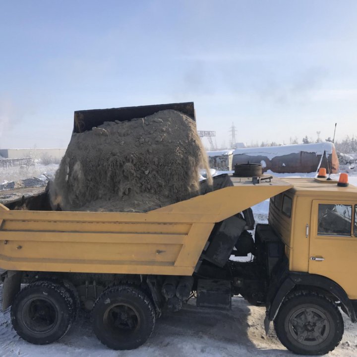 Доставка песка и щебня камаз