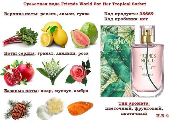 Туалет. вода Friends World for Her Tropical Sorbet