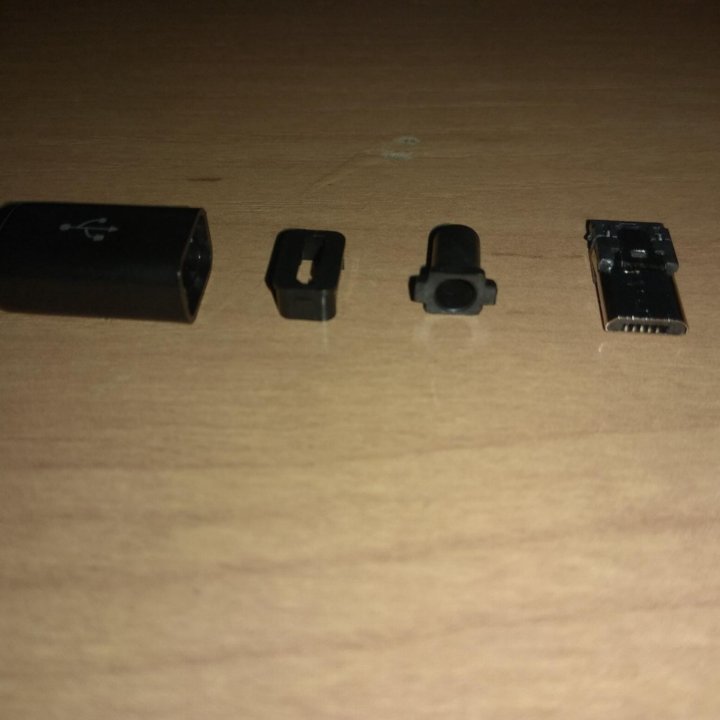 Штекер micro usb 5pin под шнур чёрный ремкомплект