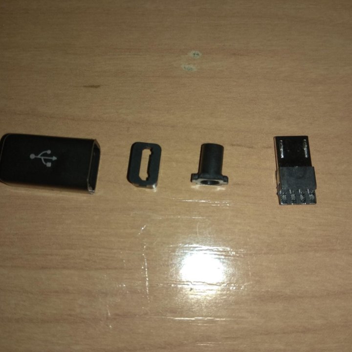 Штекер micro usb 5pin под шнур чёрный ремкомплект