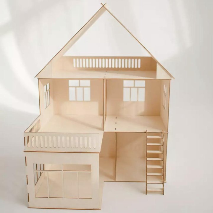Кукольный домик с верандой+мебель в комплекте