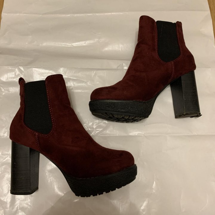 Ботильоны замша