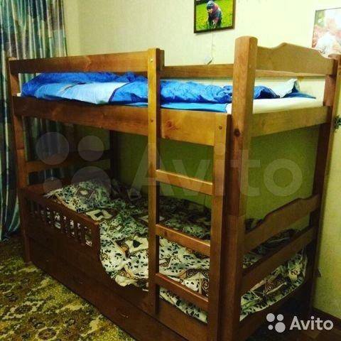 Детская двухъярусная кровать из массива