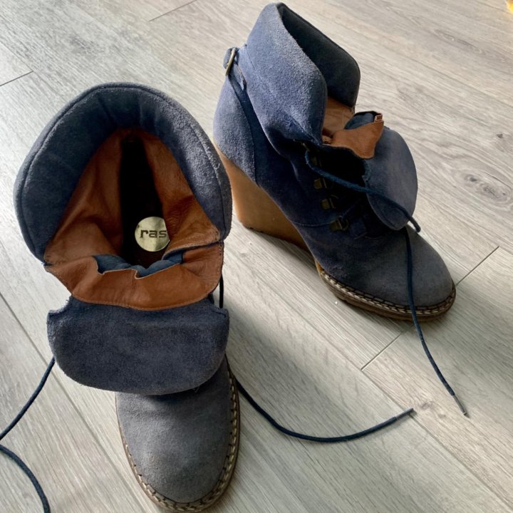 Ботинки rad синие замша